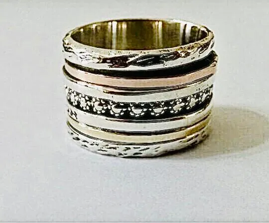 Designer Meditation Fidget Rings from Israel - Unique Band Jewelry