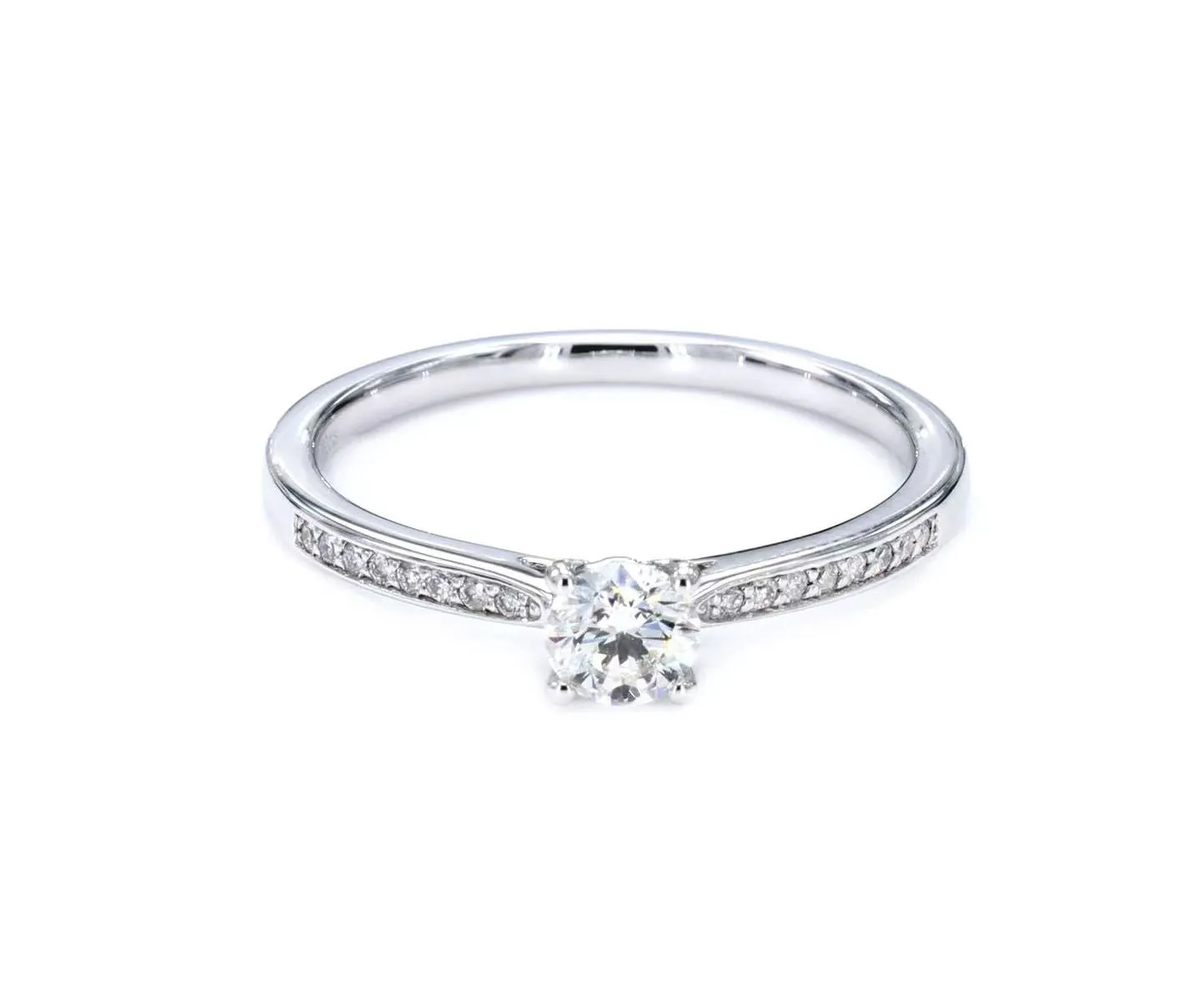 GIA Certified Round White Diamond Ring