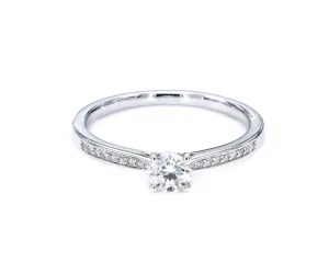 GIA Certified Round White Diamond Ring