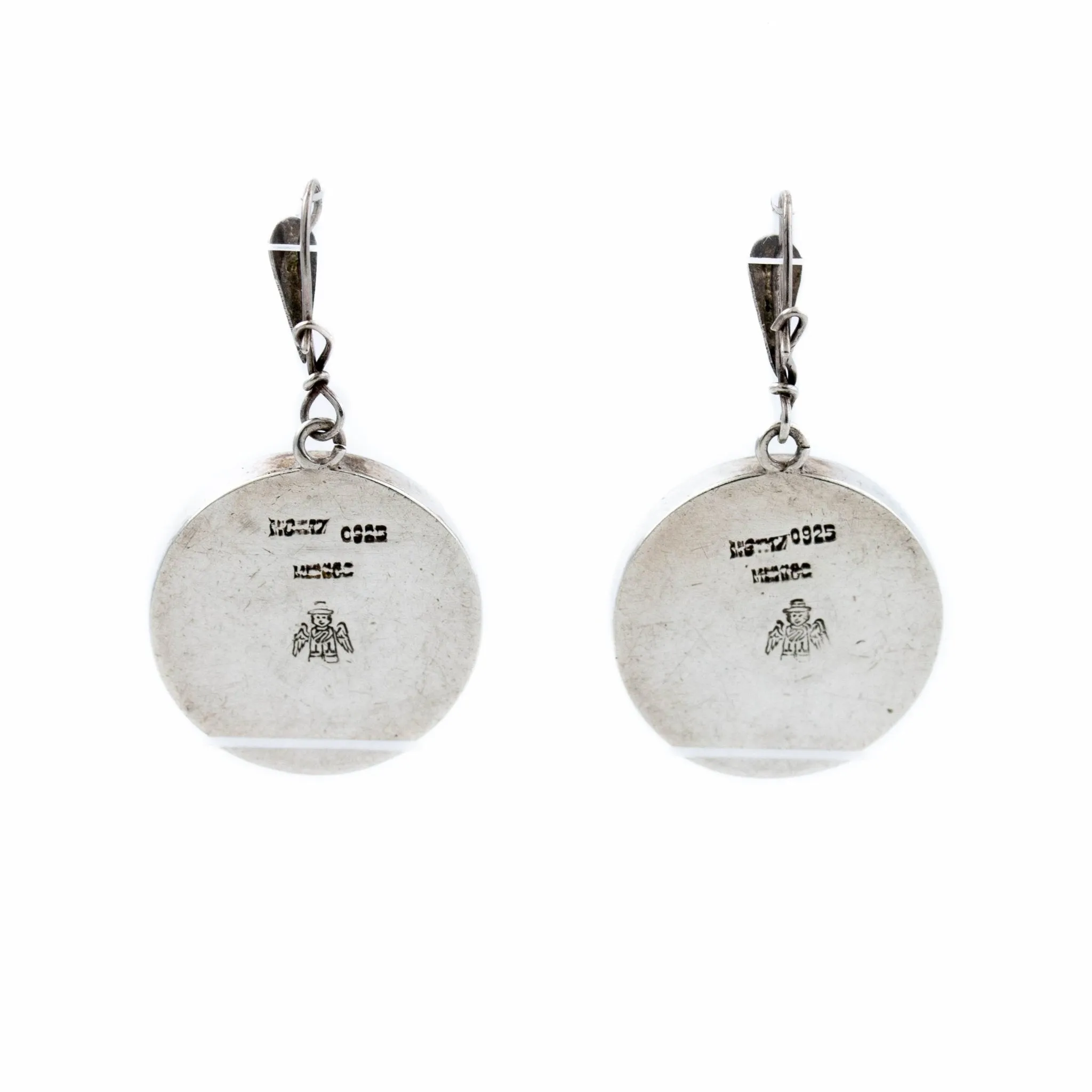 Green Chip Inlay Earrings