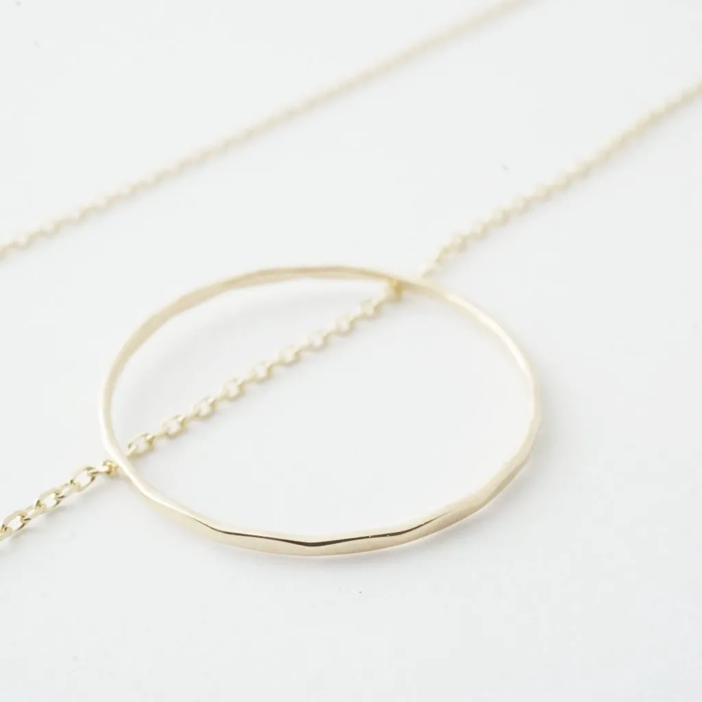 Hammered Skinny Stacking Ring, 14k Gold