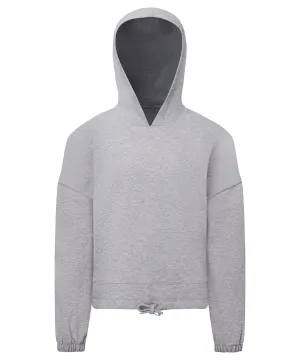 Heather Grey - Kids TriDri® recycled cropped oversize hoodie