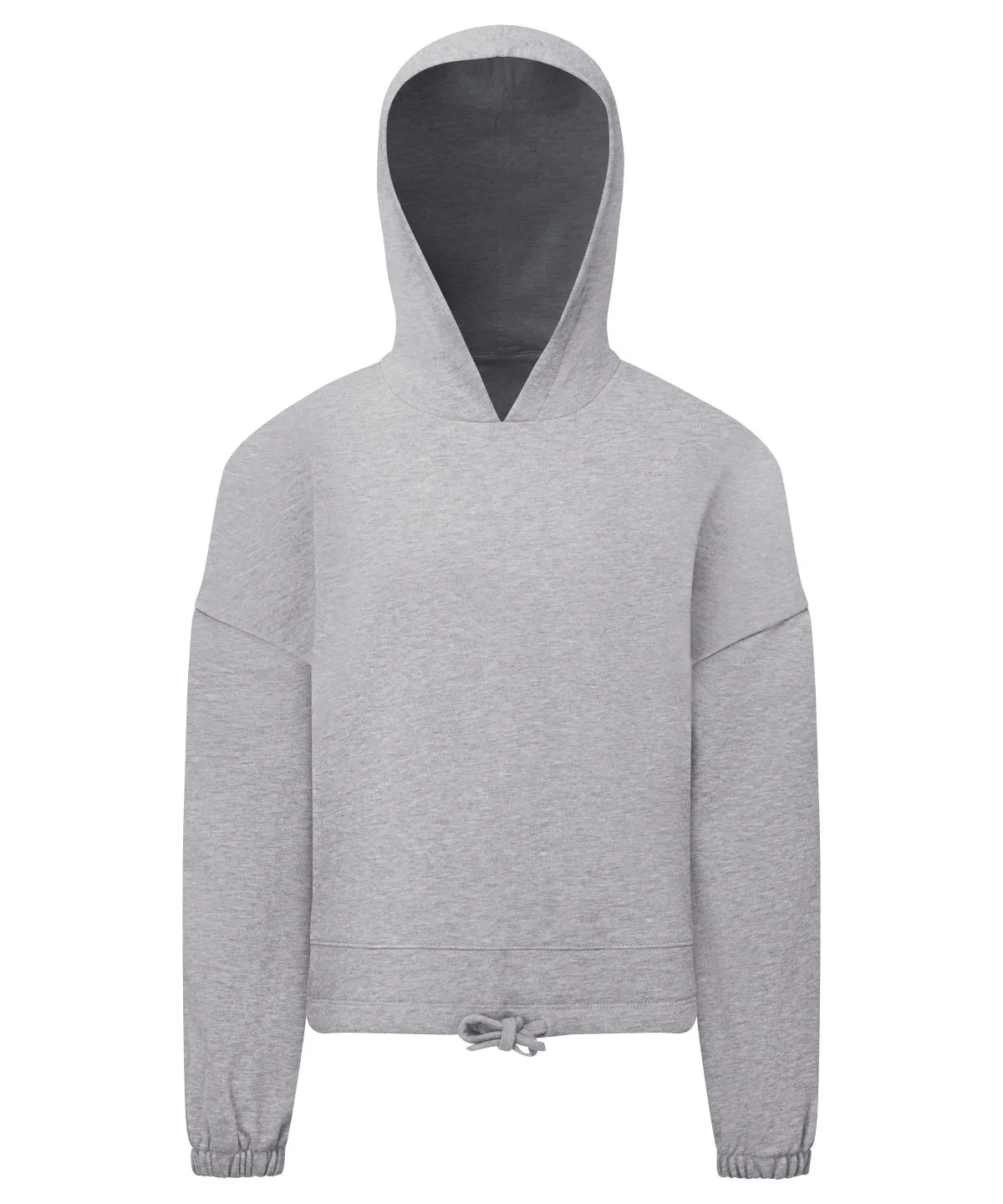 Heather Grey - Kids TriDri® recycled cropped oversize hoodie