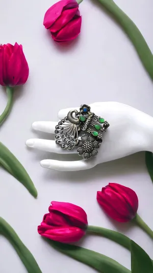 Kanaka Silver Lookalike Oxidised Finger Ring