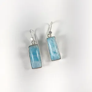 Larimar & Sterling Silver Earrings