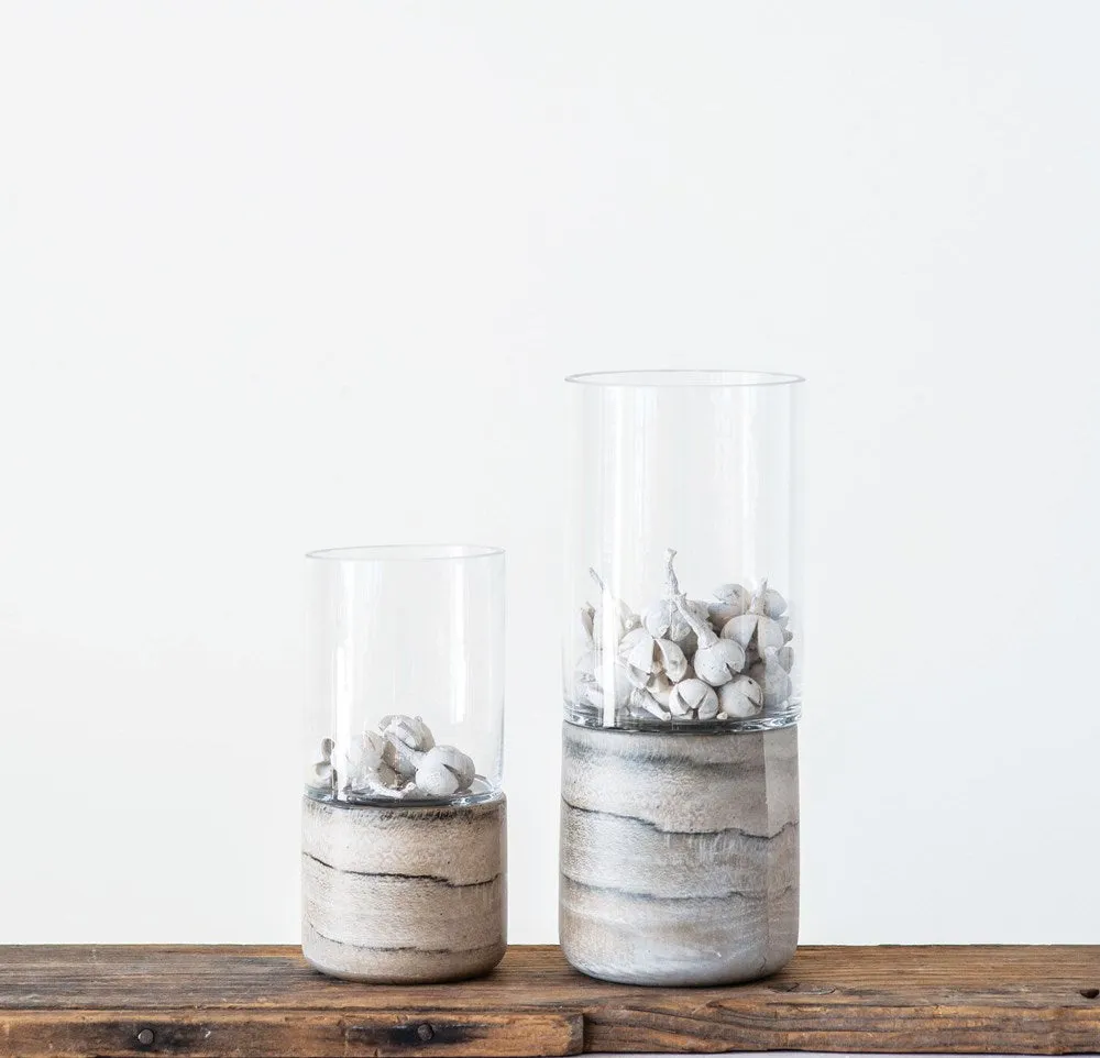 Marble and Glass Tealight Holder - 2 Styles