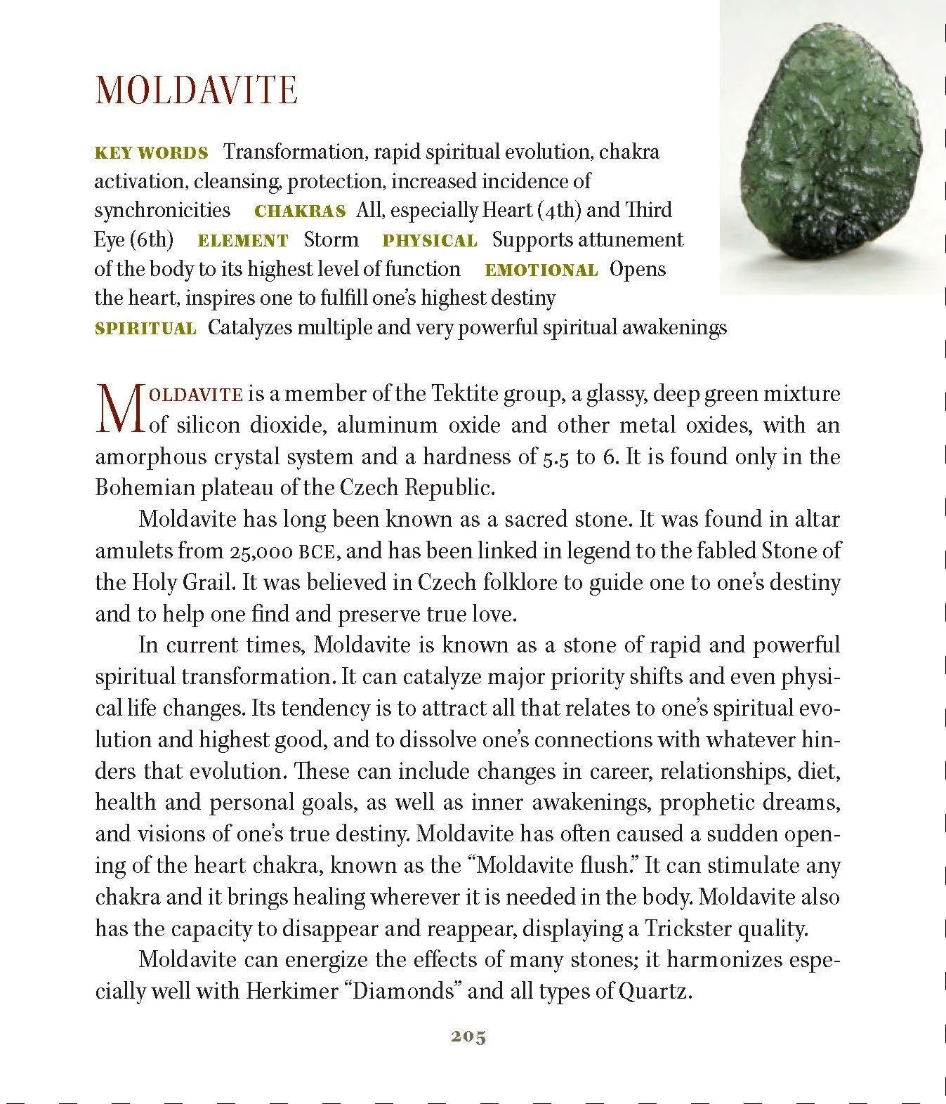 Moldavite Stone Ring .925 SS Size 7