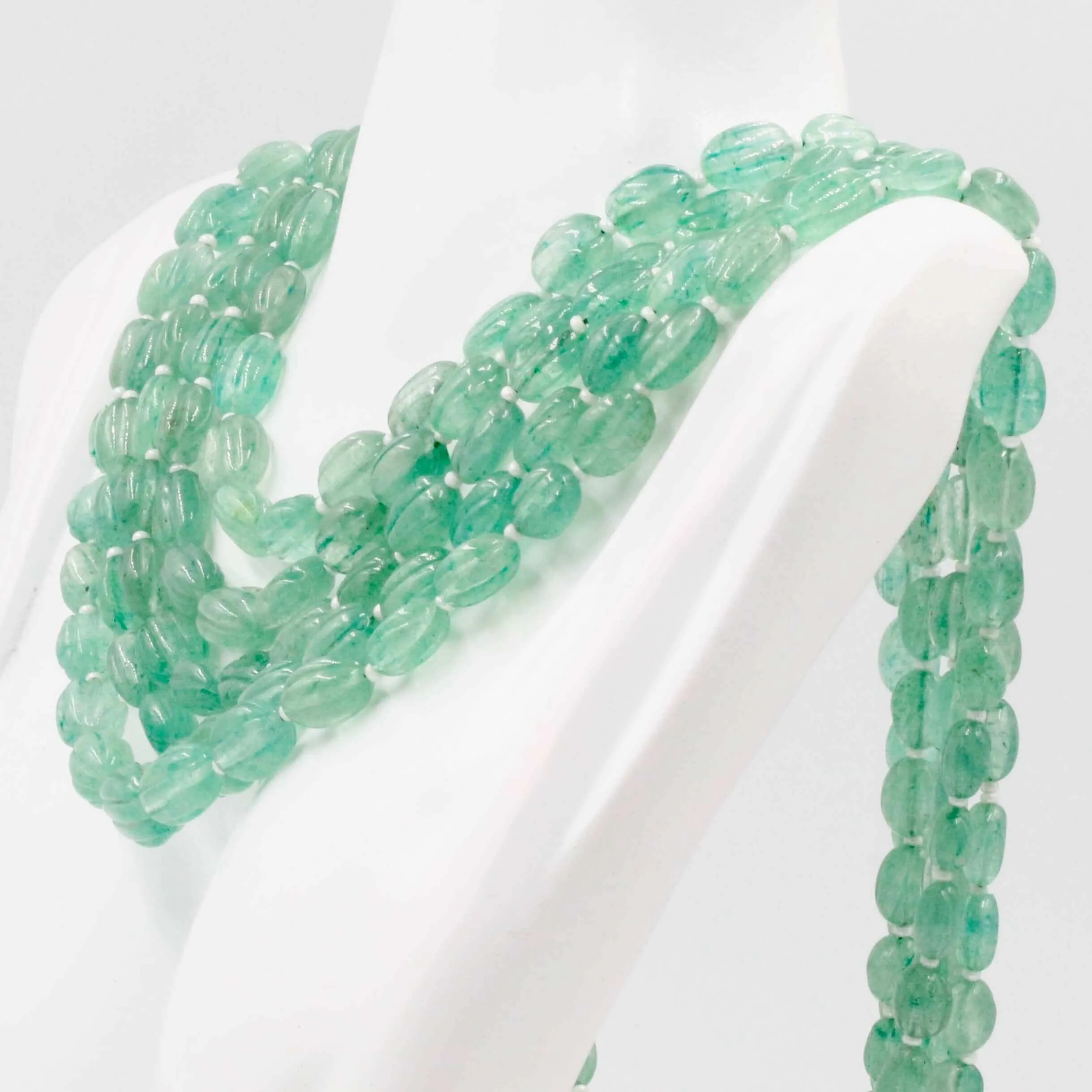 Natural Quartz Necklace Russian Emerald Quartz Beaded Gemstone Necklace Green Quartz Necklace Russian Emerald Quartz 675cts SKU 6142921