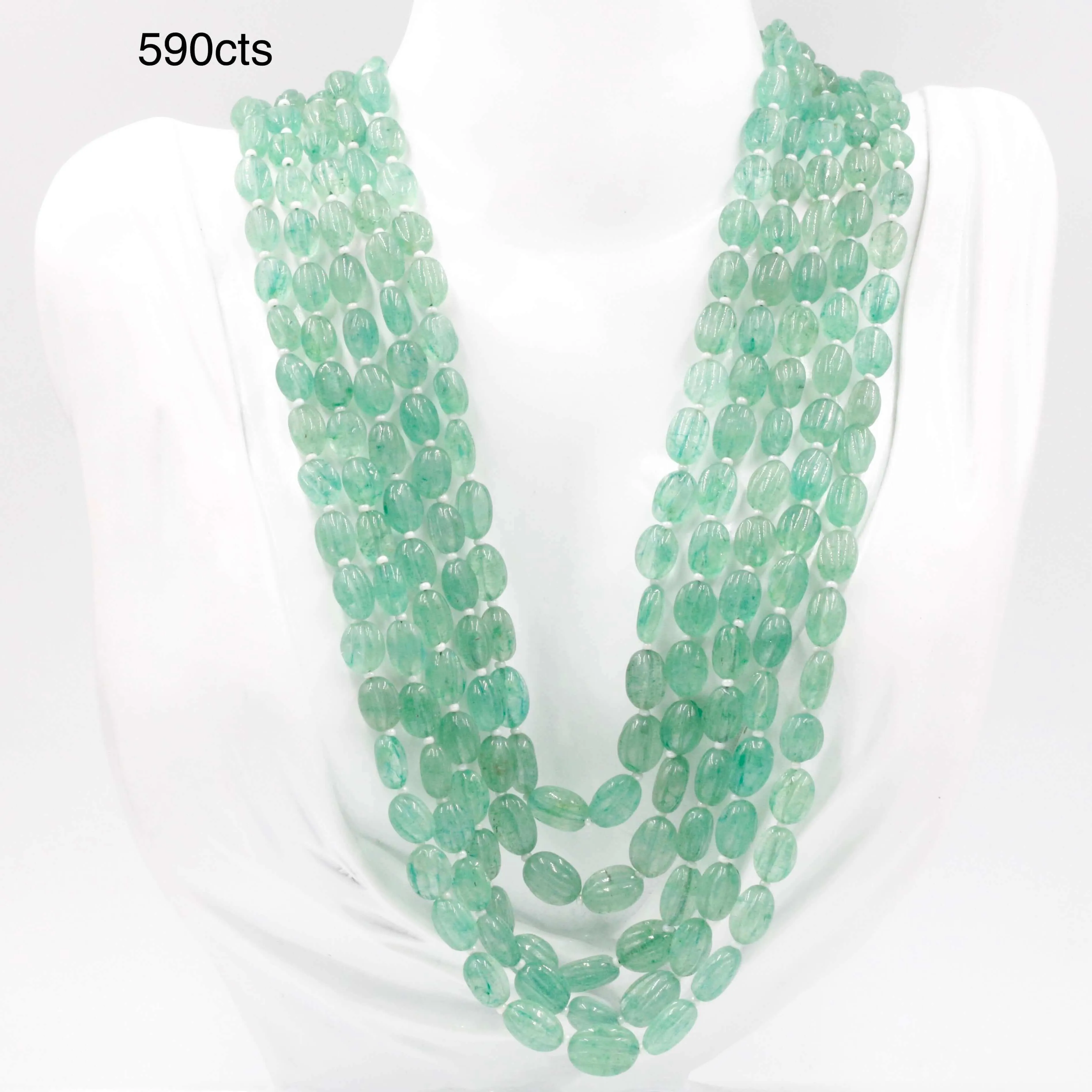 Natural Quartz Necklace Russian Emerald Quartz Beaded Gemstone Necklace Green Quartz Necklace Russian Emerald Quartz 675cts SKU 6142921