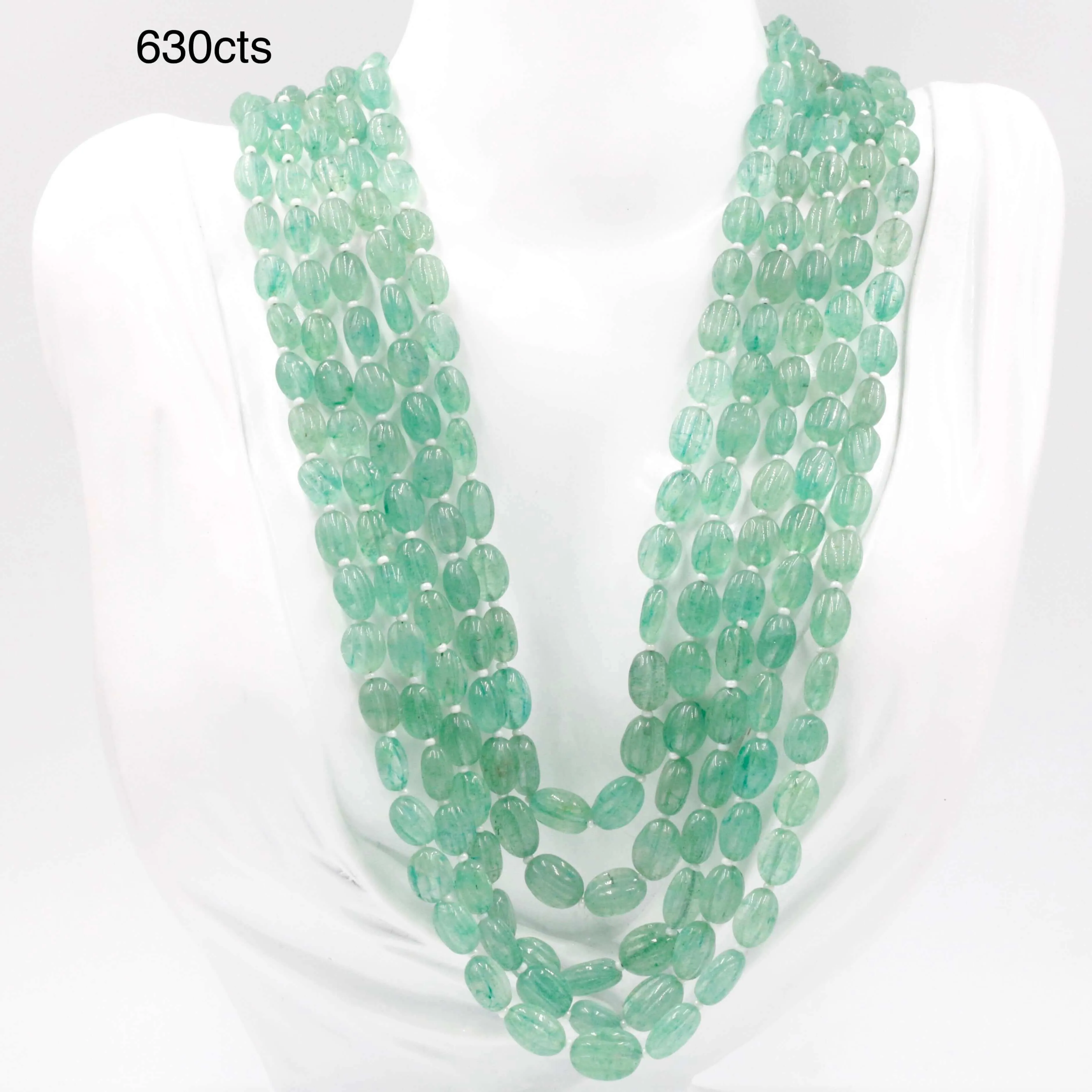 Natural Quartz Necklace Russian Emerald Quartz Beaded Gemstone Necklace Green Quartz Necklace Russian Emerald Quartz 675cts SKU 6142921