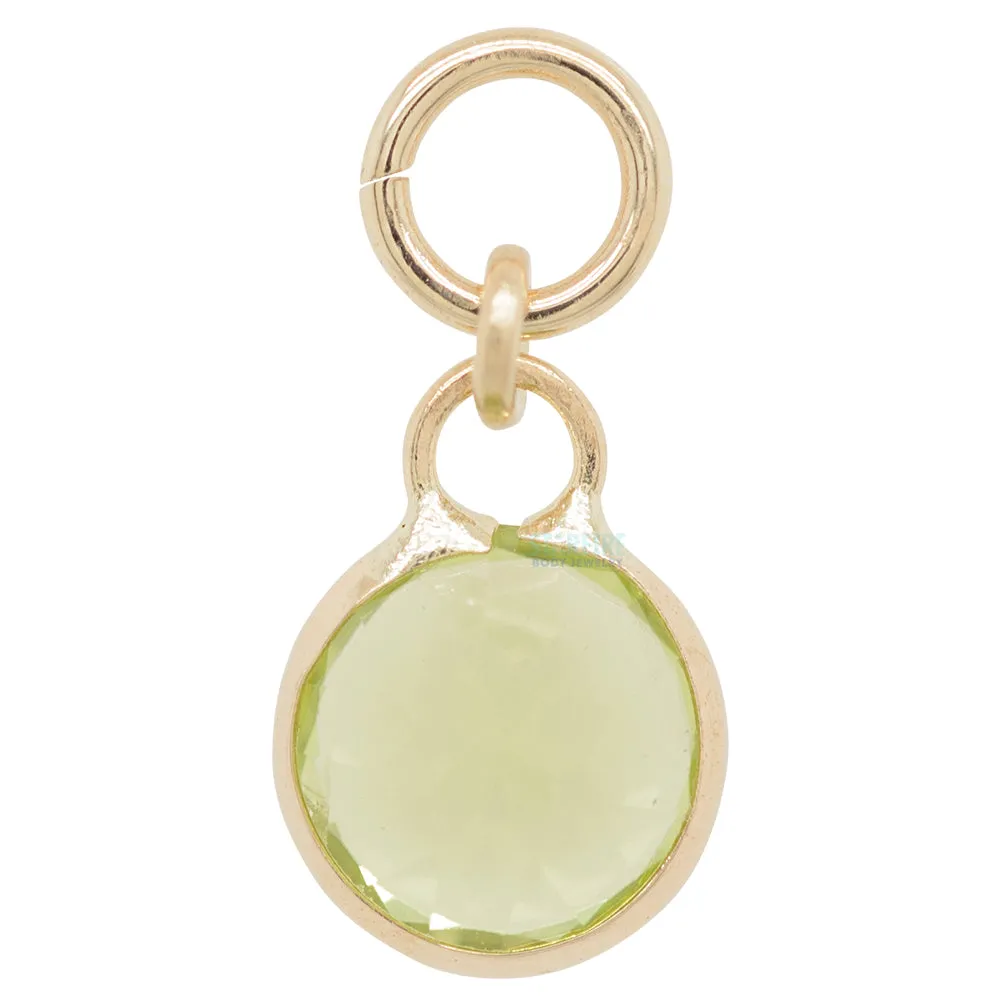 "Brilliant" Charm in Gold with Gemstones