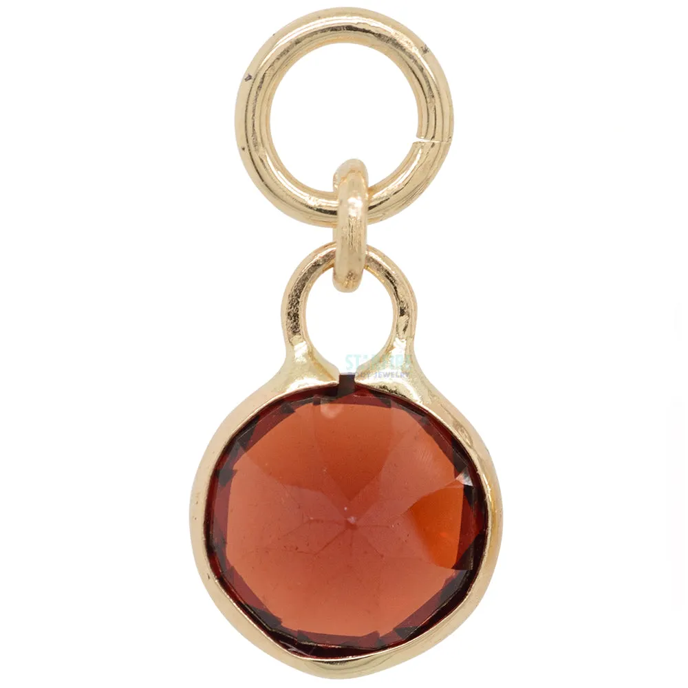 "Brilliant" Charm in Gold with Gemstones