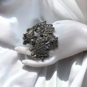 Reshma Silver Lookalike Oxidised Finger Ring