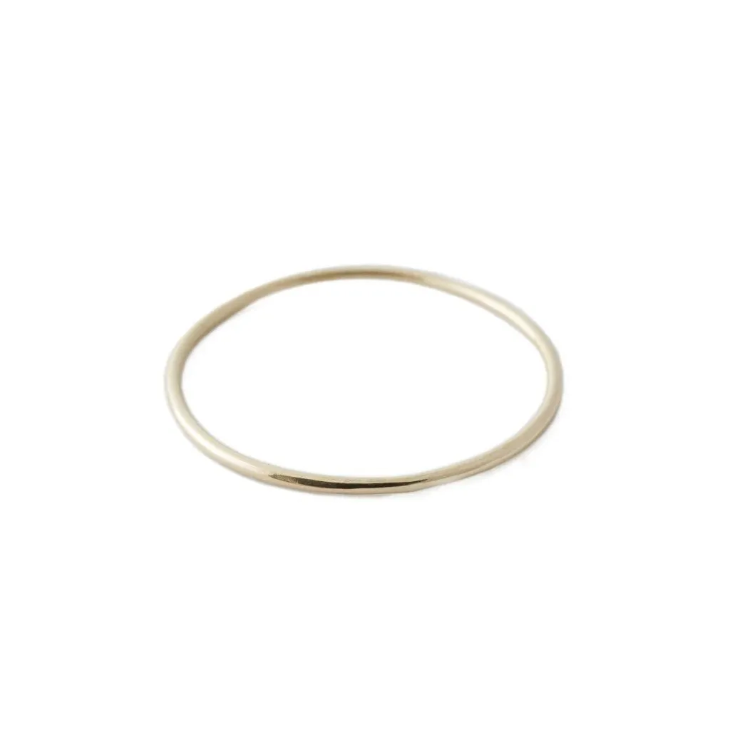Skinny Stacking Ring, 14k Gold