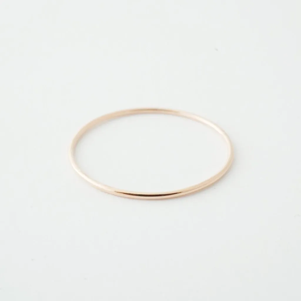 Skinny Stacking Ring, 14k Gold