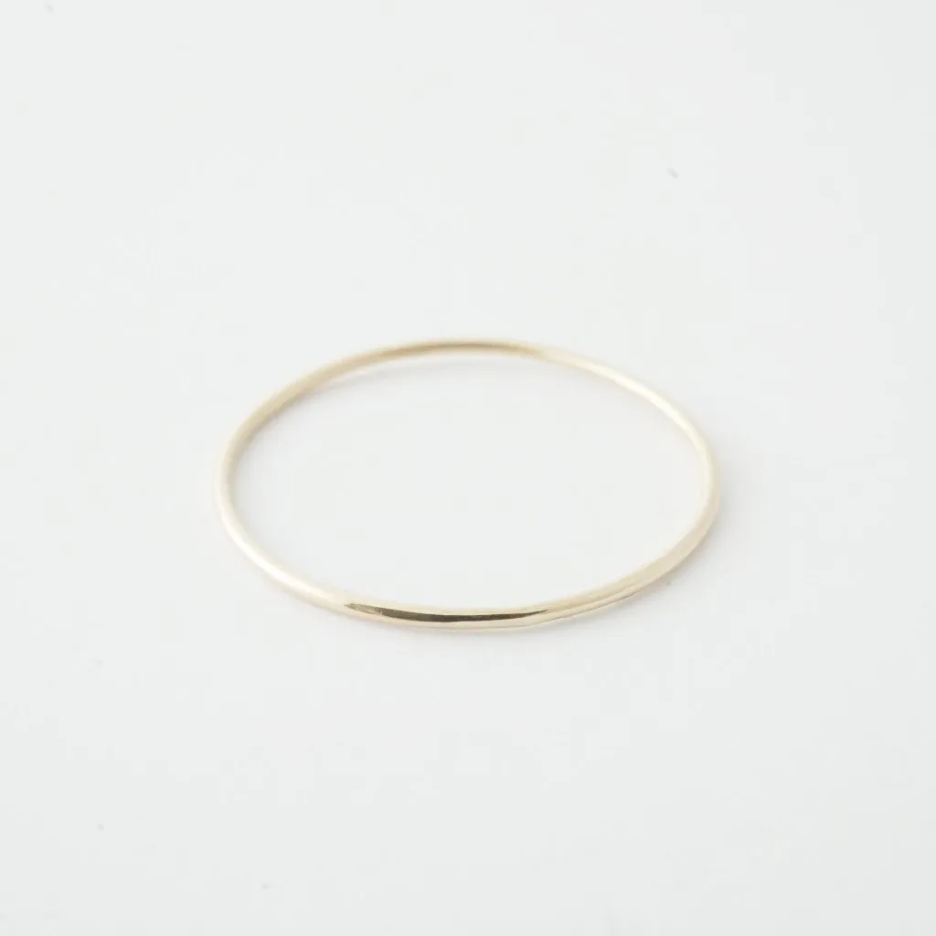 Skinny Stacking Ring, 14k Gold