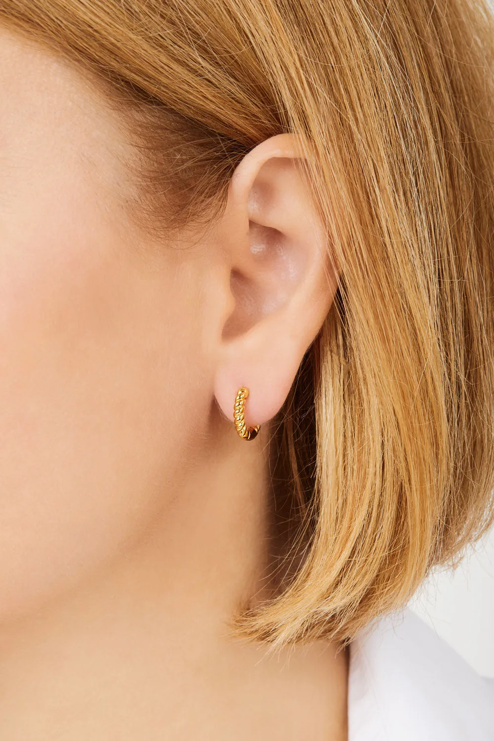 Speira 8mm gold vermeil huggie