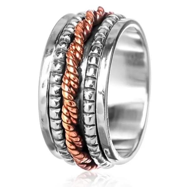 Sterling Silver Spinning Meditation ring