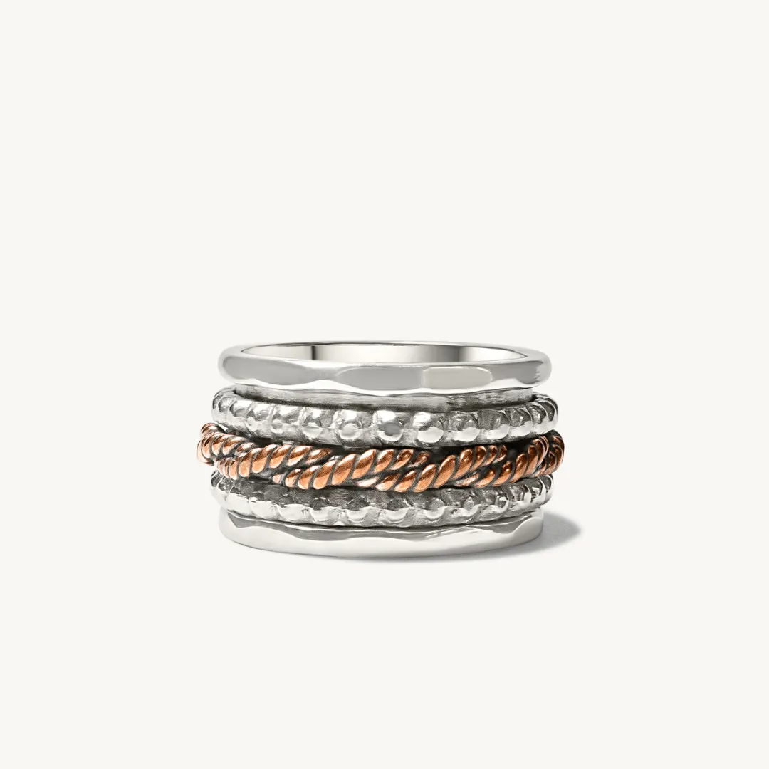 Sterling Silver Spinning Meditation ring