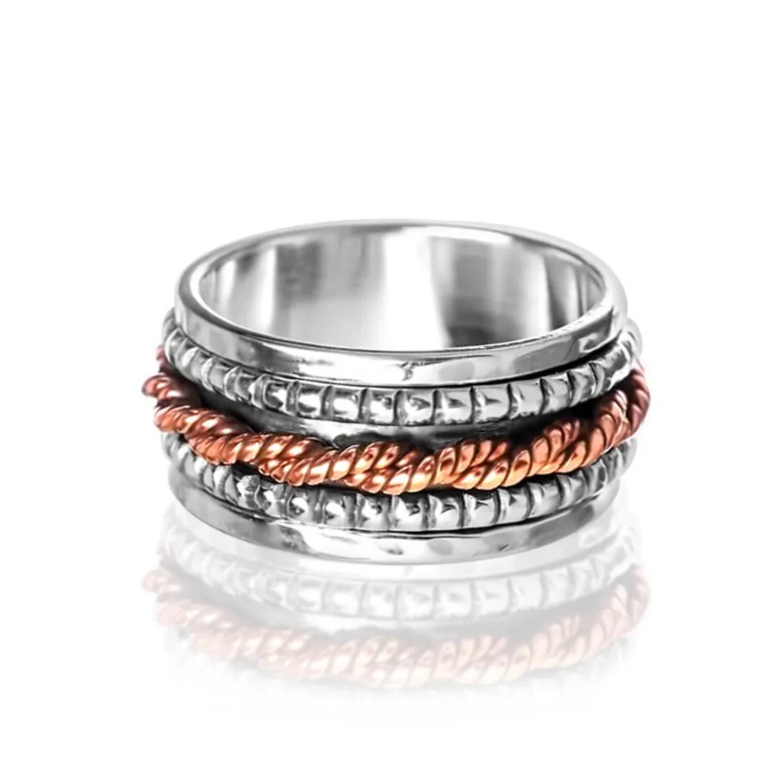 Sterling Silver Spinning Meditation ring
