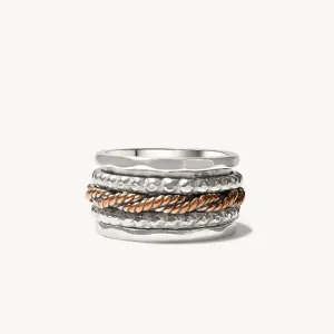 Sterling Silver Spinning Meditation ring