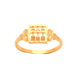 TAKA Jewellery 916 Gold Ring Square Abacus