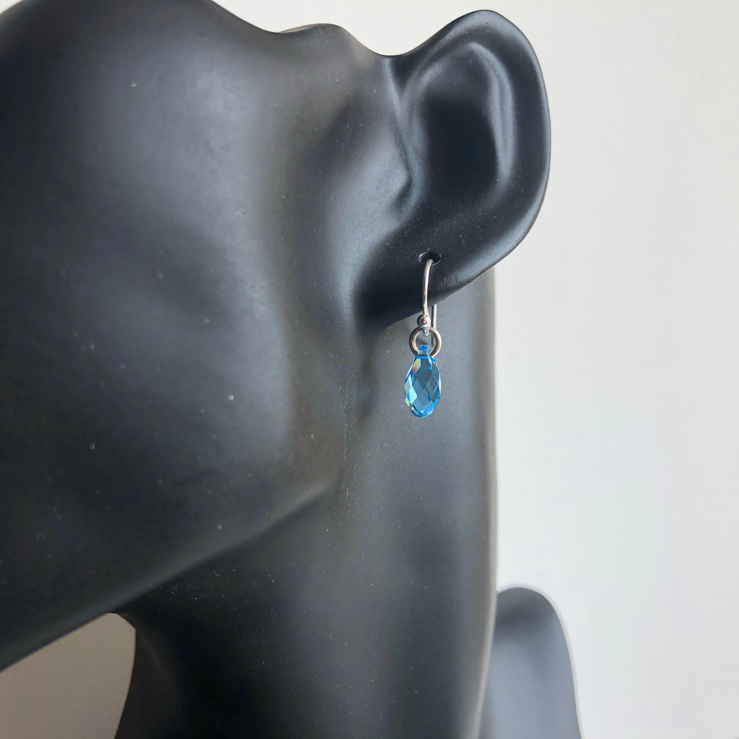 teardrop earrings - aquamarine