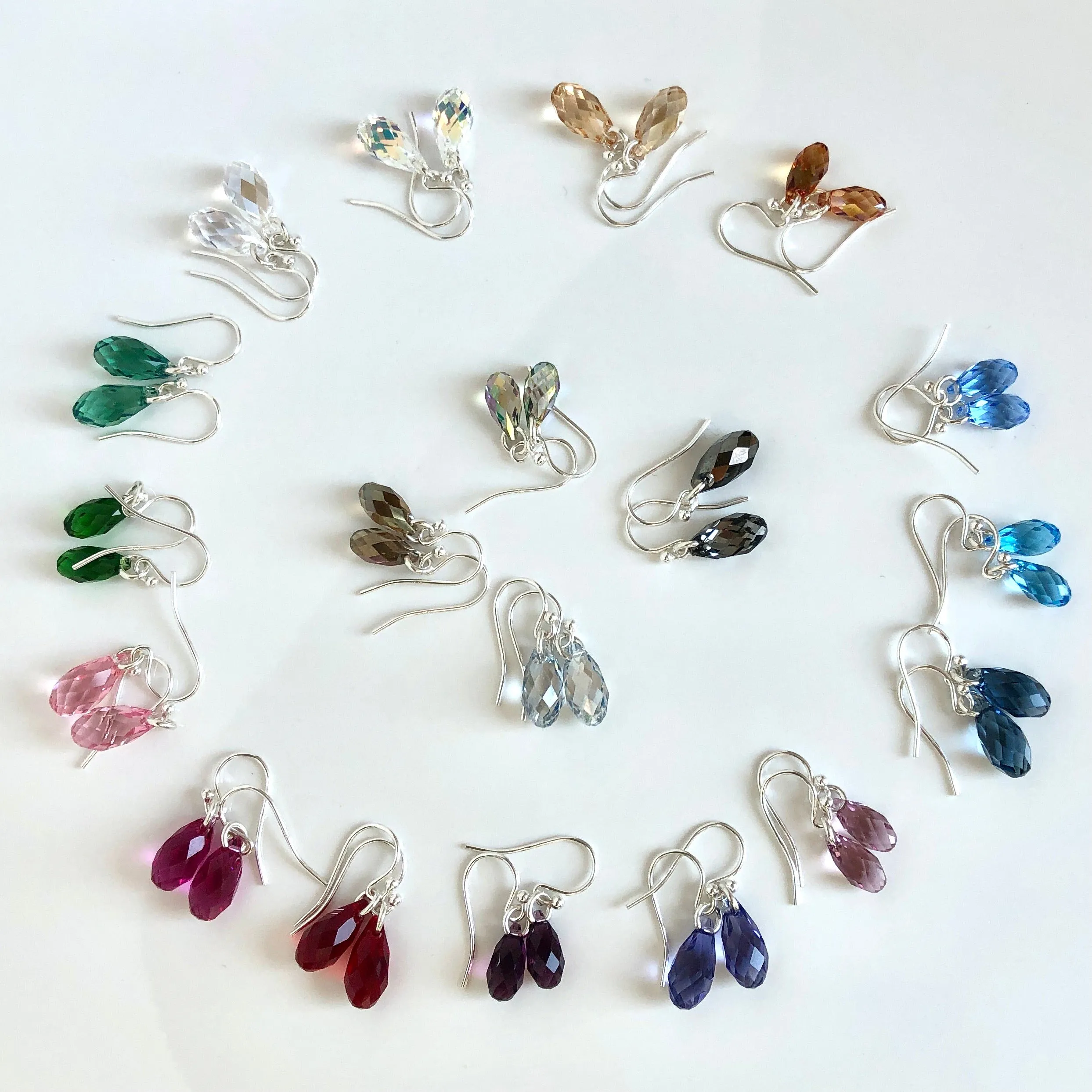 teardrop earrings - aquamarine
