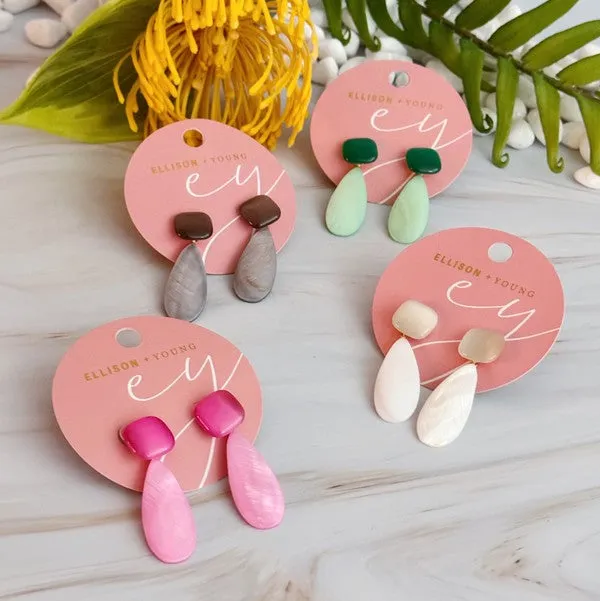 TEEK - Pastel Breeze Double Stone Earrings