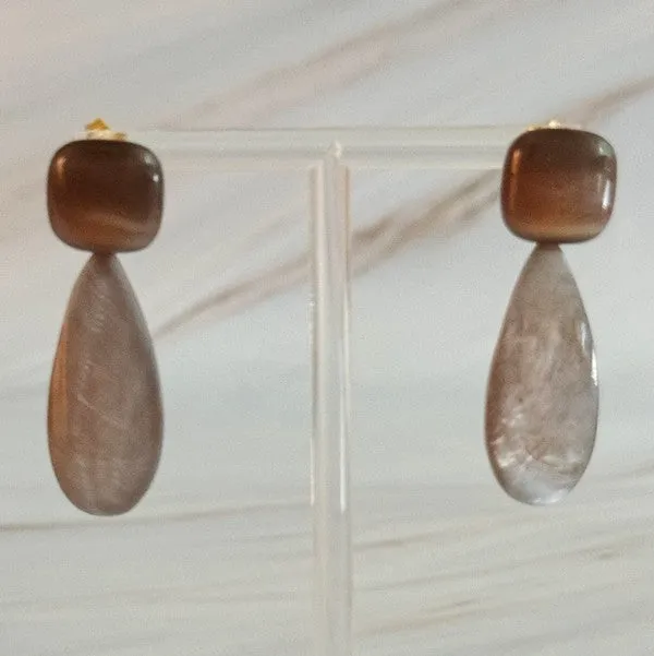 TEEK - Pastel Breeze Double Stone Earrings