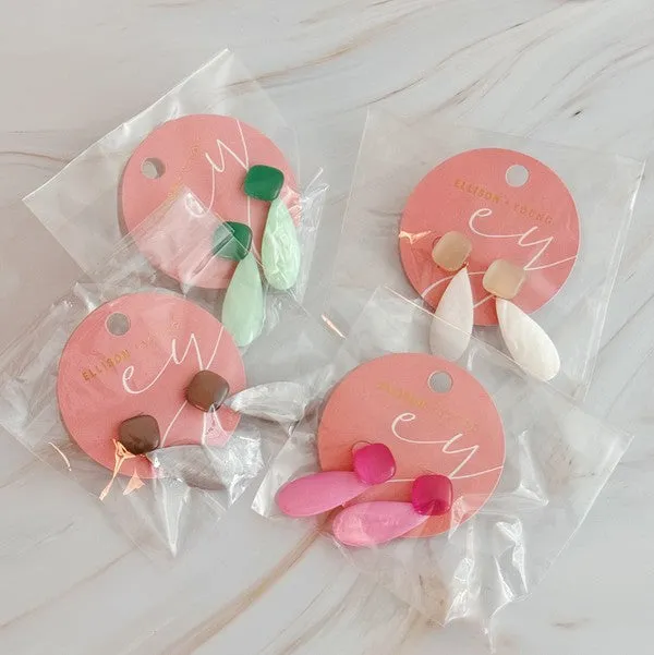 TEEK - Pastel Breeze Double Stone Earrings