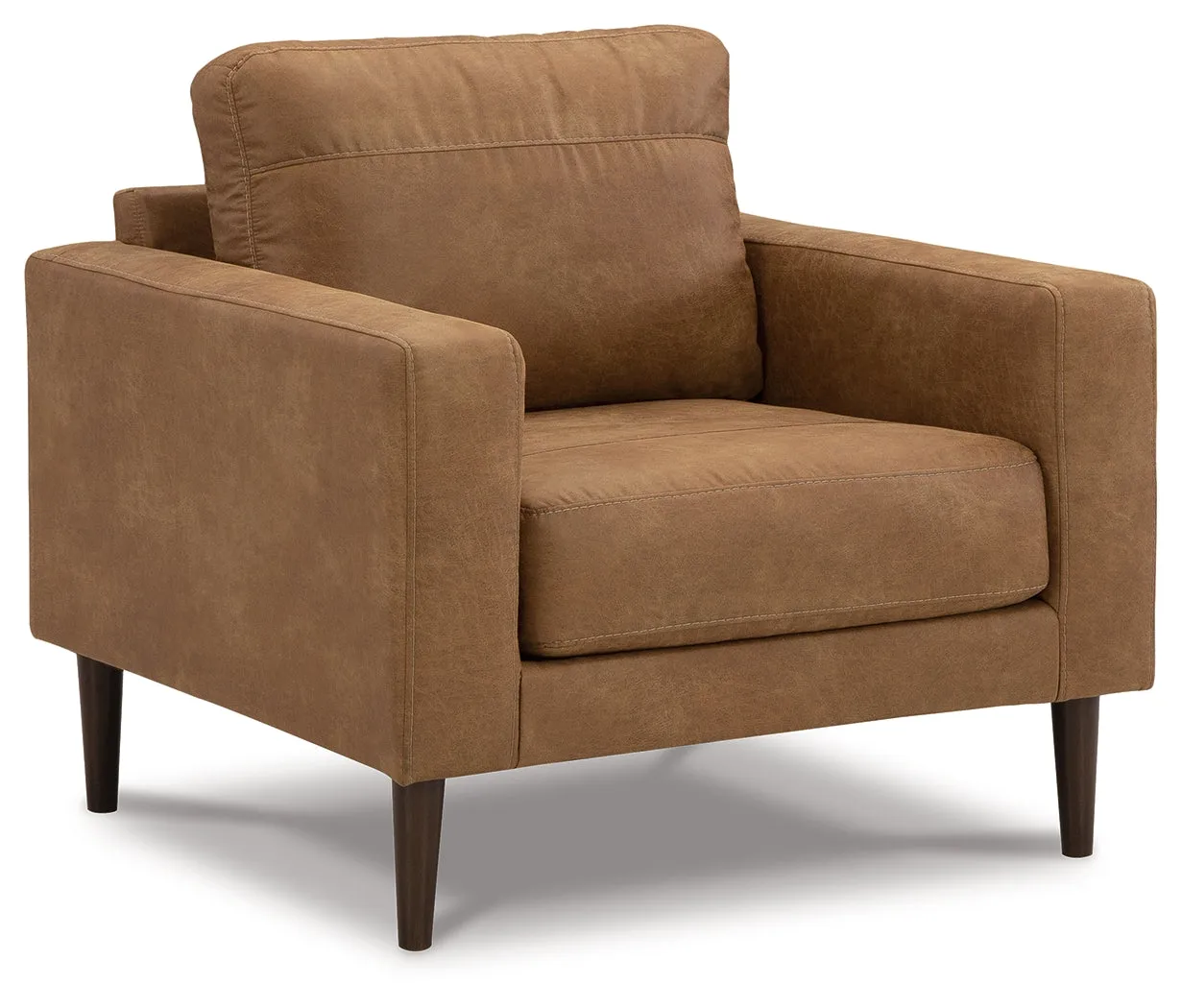 Telora Sofa, Loveseat, Chair and Ottoman in Caramel