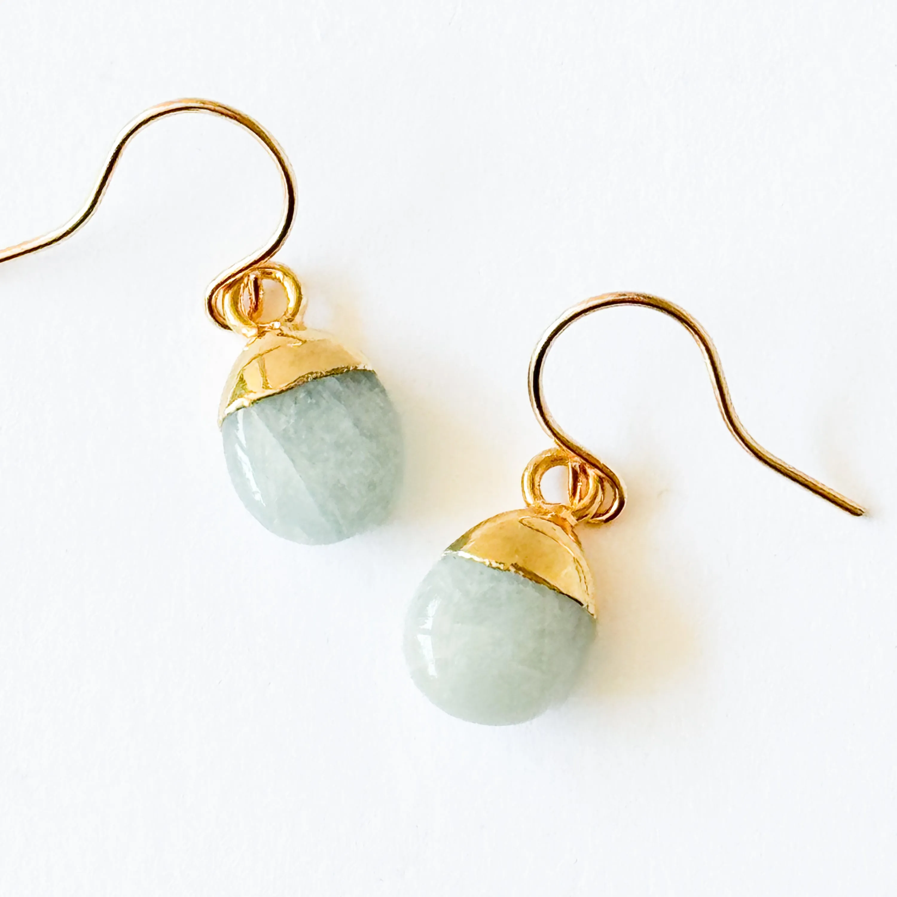Tiny Gemstone Charm Earrings