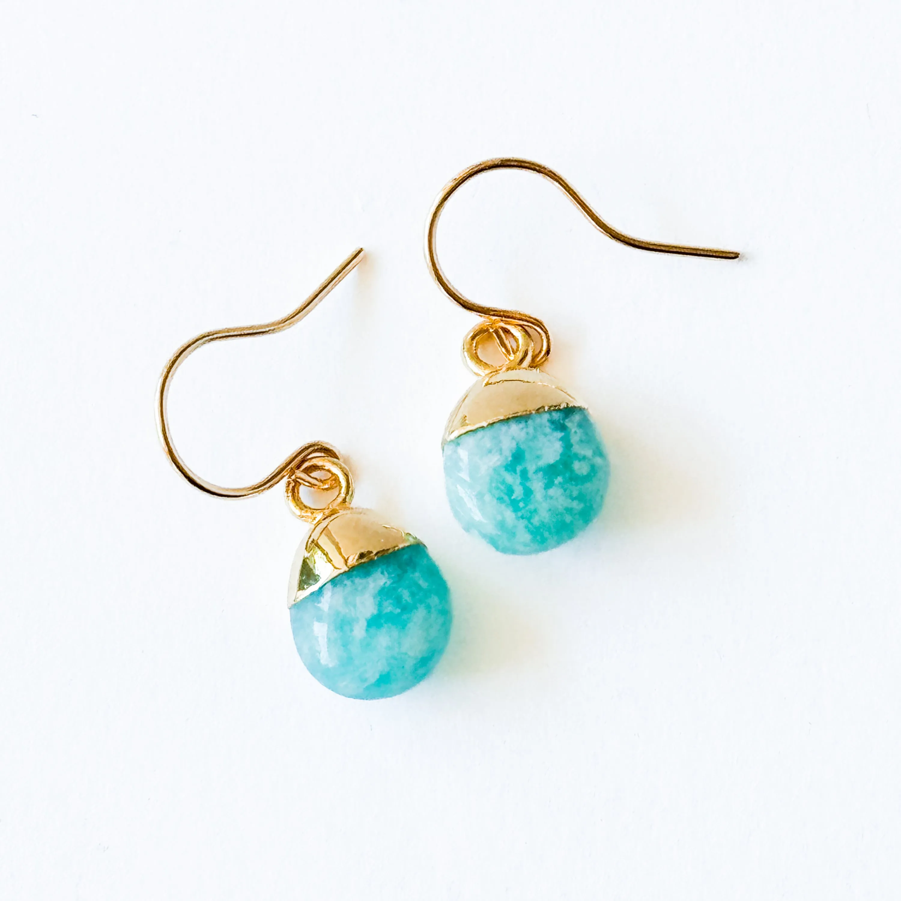Tiny Gemstone Charm Earrings