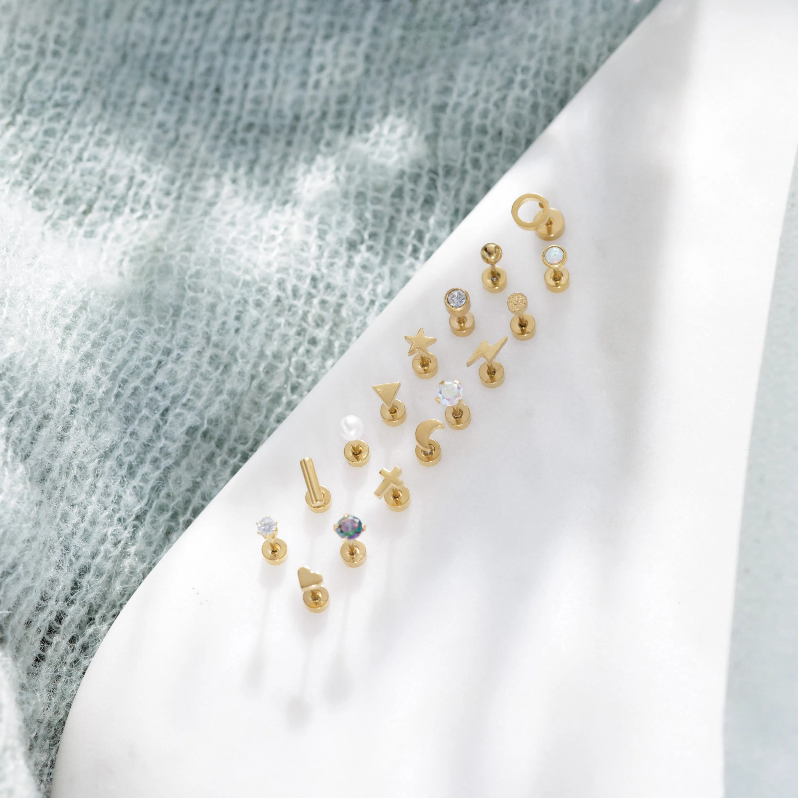 Tiny Heart Screw Back Studs