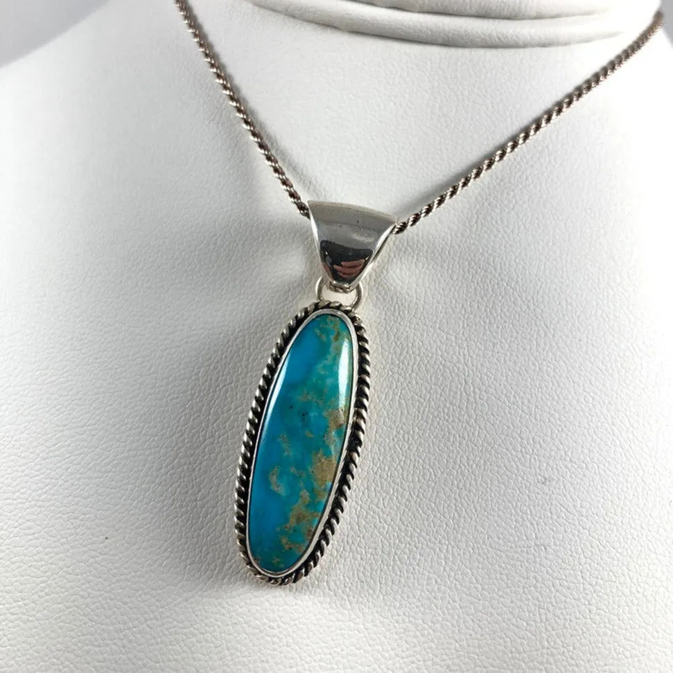 Turquoise & Sterling Silver Pendant